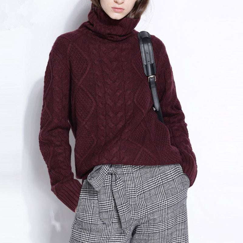 Chic Sweater Outfits, High Neck Sweater, Women's Pullover Tops - available at Sparq Mart