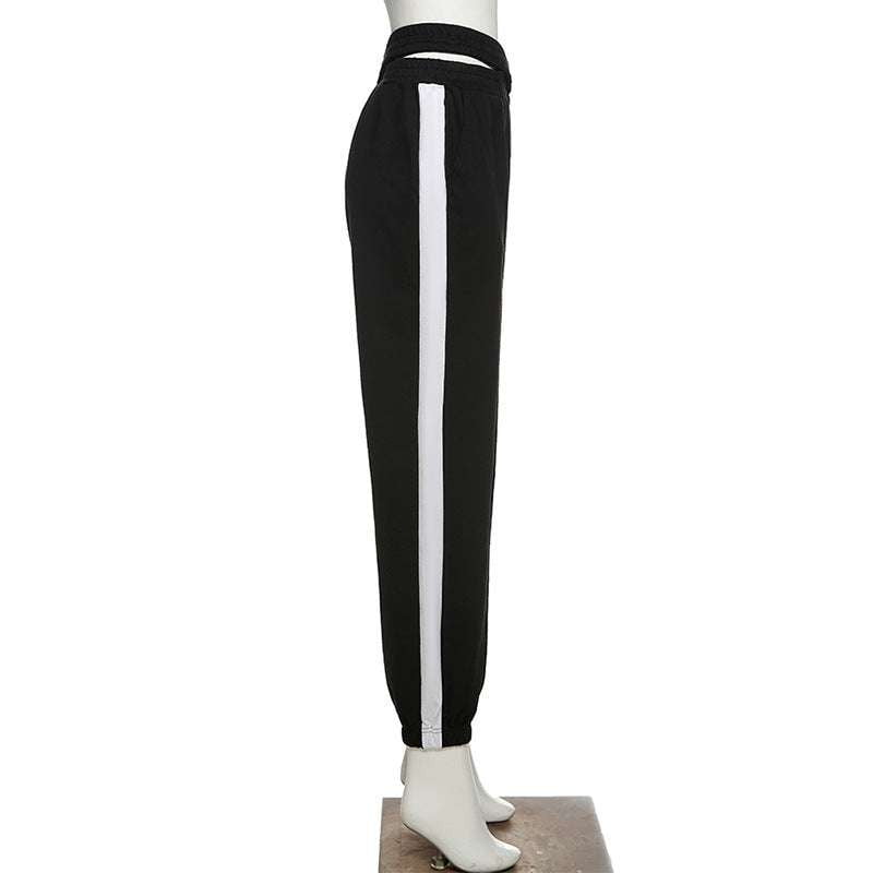 Casual Sports Trousers, Contrasting Color Pants, Women's All-match Trousers - available at Sparq Mart