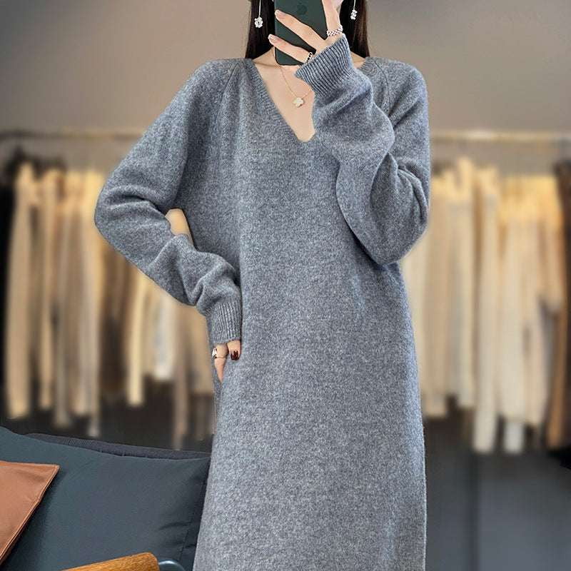 Casual Sweater Dress, Cozy Sweater Dress, Ladies Knit Dress - available at Sparq Mart