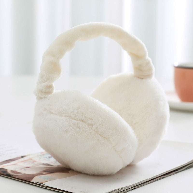 Plush Windproof Earmuffs, Solid Color Earmuffs, Warm Earmuffs Women - available at Sparq Mart