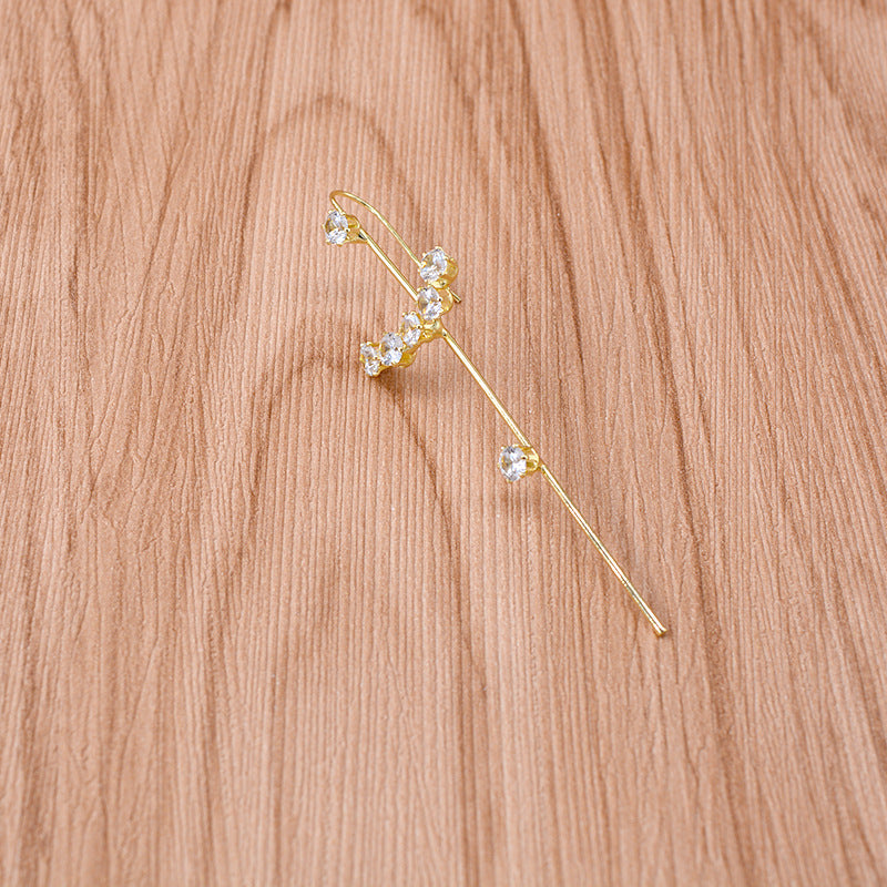 Crystal Hook Earrings, Dazzling Ear Accessories, Magic Wand Earrings - available at Sparq Mart